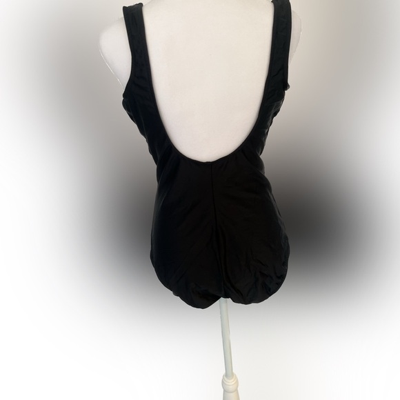 Carol Wior Black Ruched Slimming Swimsuit size 16 Shape Detector never worn - Picture 4 of 12